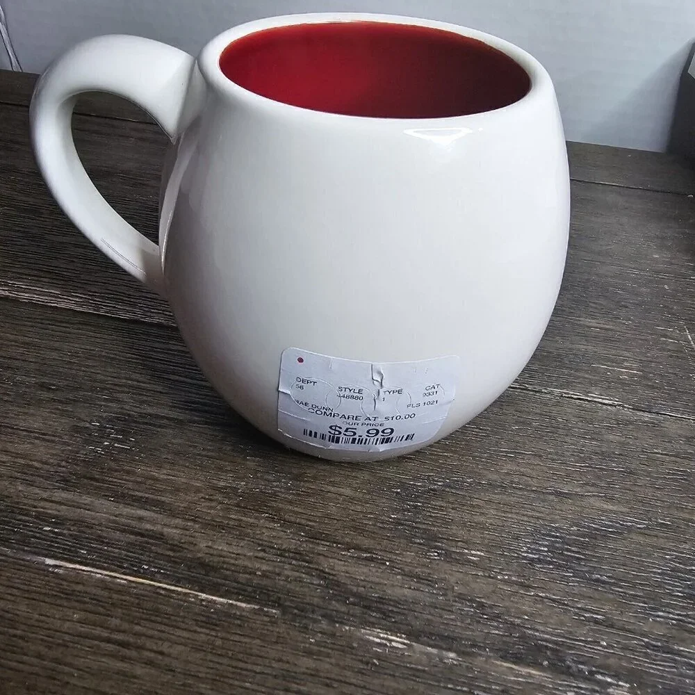 NWT Rae Dunn Artisan Believe Santa Hat Christmas Mug 2021 Magenta Farmhouse